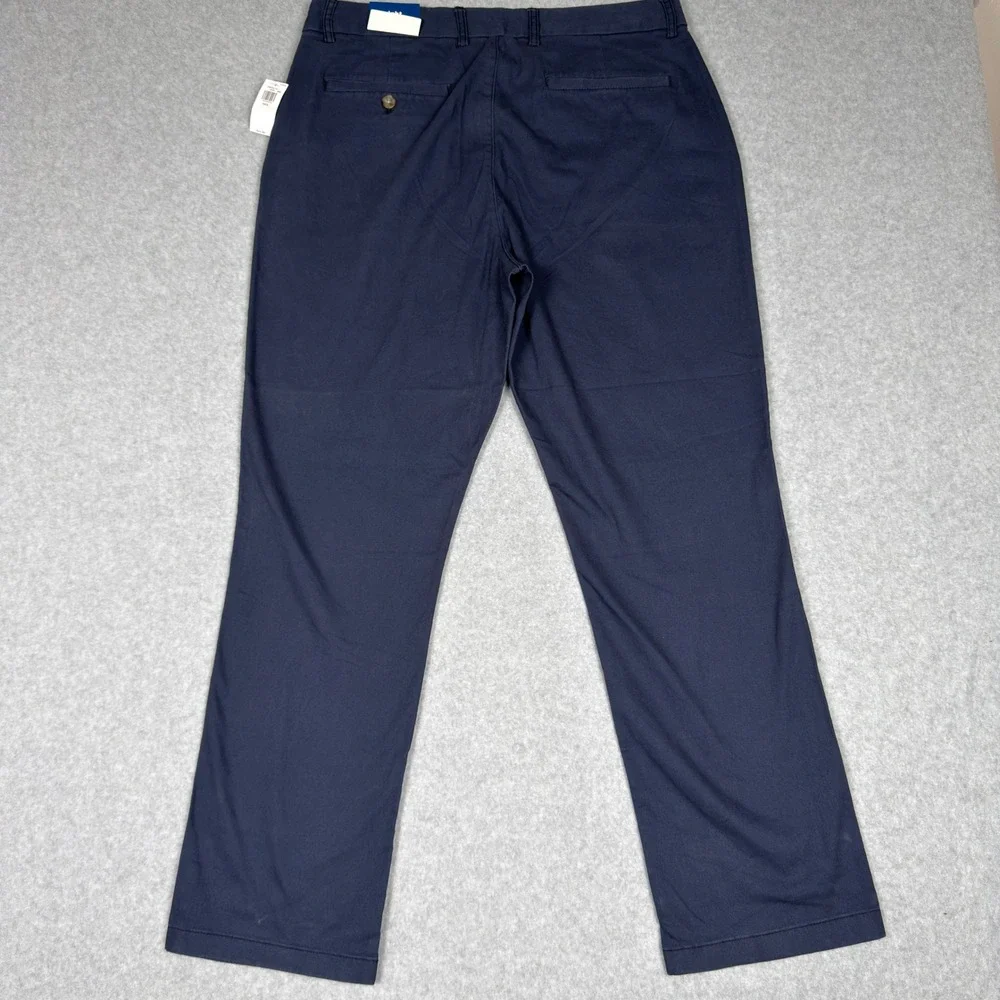 Old Navy 33x30 Straight Built-In Flex Navy Chino Pants Preppy Business Casual